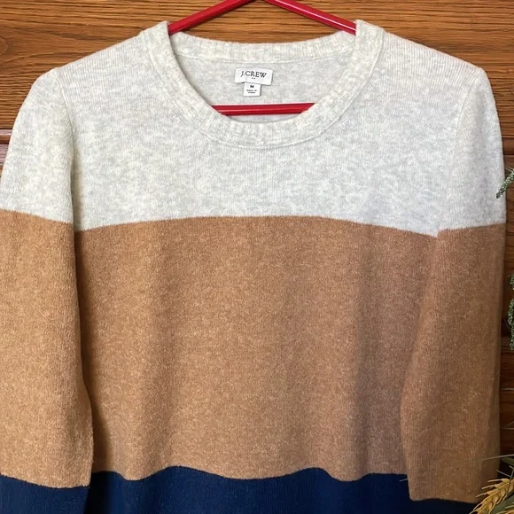 J.Crew Colorblock Sweater Size Medium - Picture 2 of 5